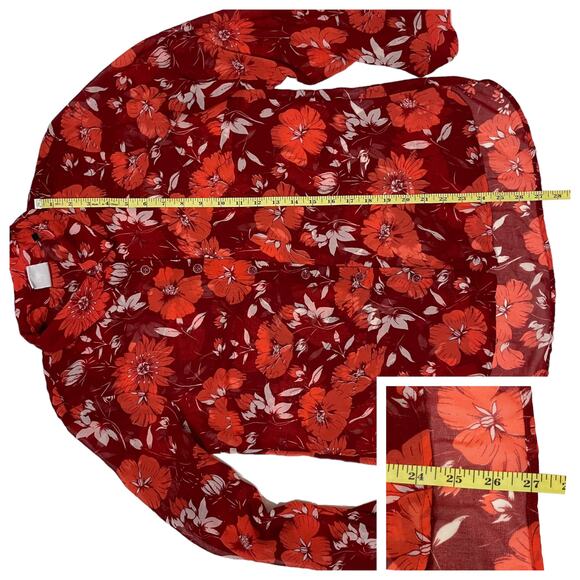 CAbi Hothouse Blouse (Style #3766) - Scarlet Flower - Medium - Picture 4 of 15